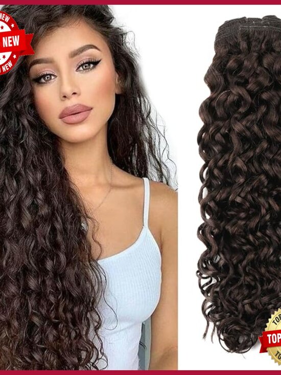 Natural Wavy Human Hair Clip-In Extensions 20 Inch Double Weft main image 4